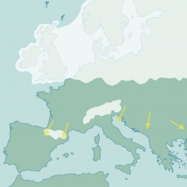 Mapa da Glaciação de Mindel