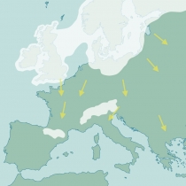 Mapa da Glaciação de Würm