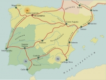 Mapa da Presenca Romana na Peninsula