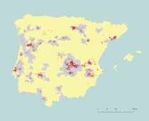 Karte der Weinbau Konzentration Vicente